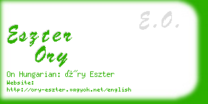 eszter ory business card